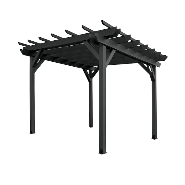 Highwood Usa Bodhi 12 x 12 Poly Outdoor Pergola Gazebo AD-PGLA1212-BKE - main